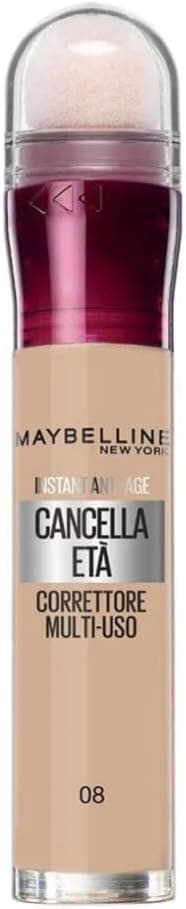 Maybelline New York Correttore Multi-Uso, Idratante e con Coprenza Modulabile, Imperfezioni e Occhiaie Coperte, Con Bacche di Goji e Haloxyl, Cancella Età, Tonalità: 08 Buff, 6,8 ml