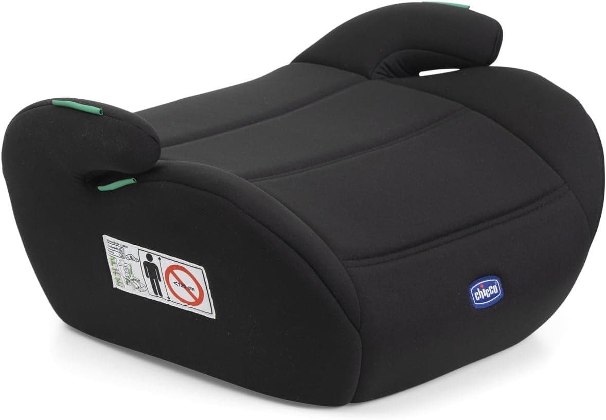 Chicco Quasar i-Size, Seggiolino Auto Bambini 7-12 Anni (126-150 cm), Peso 23-36 kg, Gruppo 3, Facile da Installare con Cintura a 3 Punti del Veicolo, Braccioli Imbottiti e Seduta Confortevole, Nero