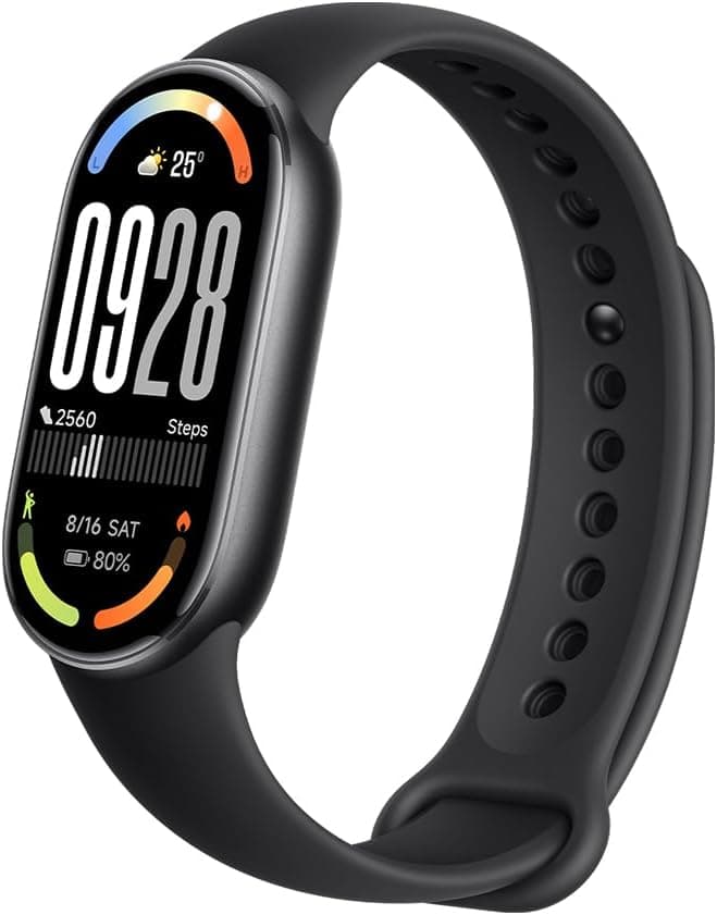XIAOMI Smart Band 10 Bracciale Fitness, smartwatch, autonomia di 21 gg, ricarica rapida, 150+ modalità sportive, monitoraggio benessere e sonno, HyperOS 2.0, resistenza all'acqua 5 ATM, Bussola, Nero