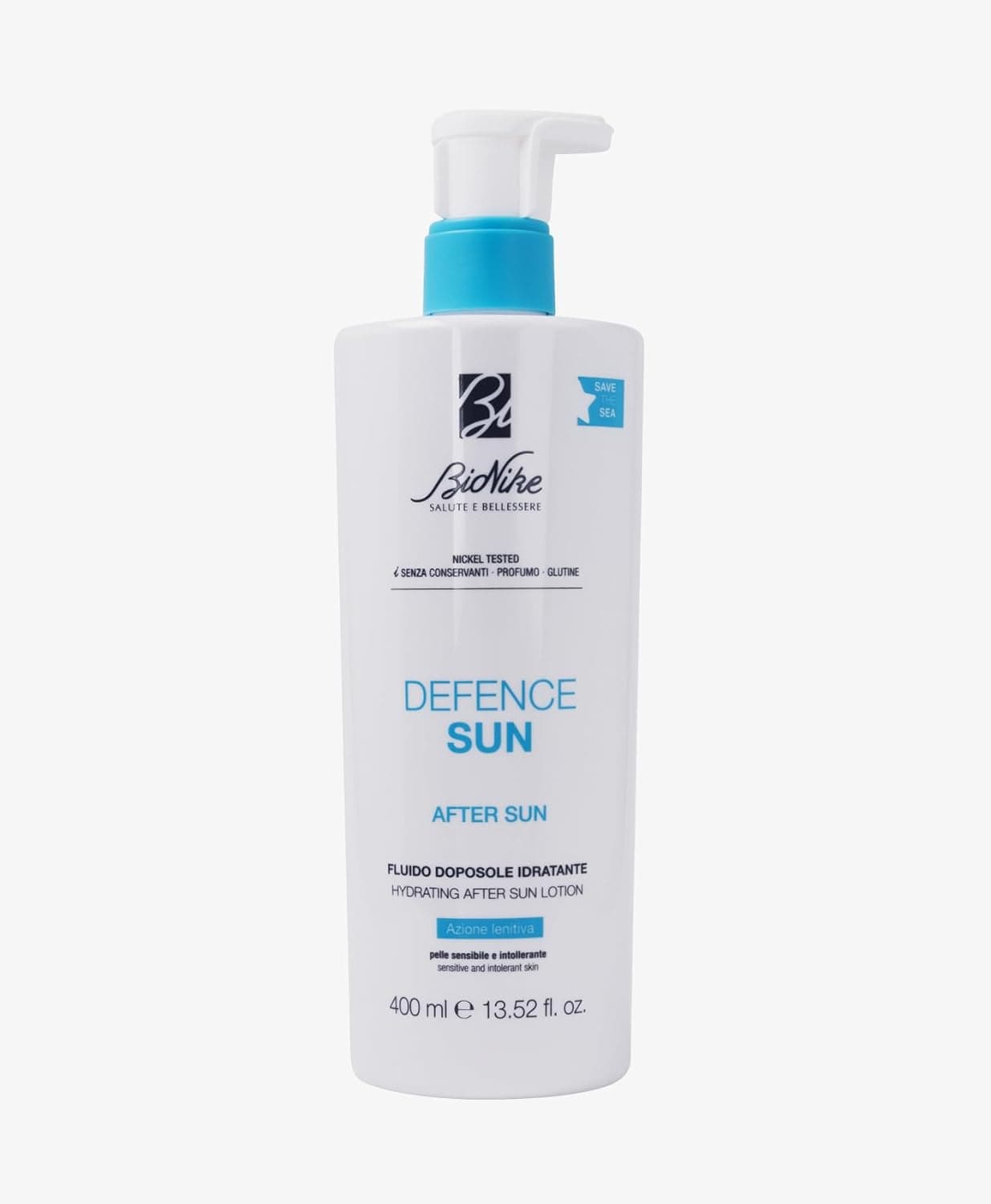 Bionike Defence Sun - Fluido Doposole Corpo Idratante per Pelli Sensibili e Intolleranti, Azione Riparatrice e Antiossidante, Riduce Rossore e Contrasta Secchezza della Pelle, 400 ml