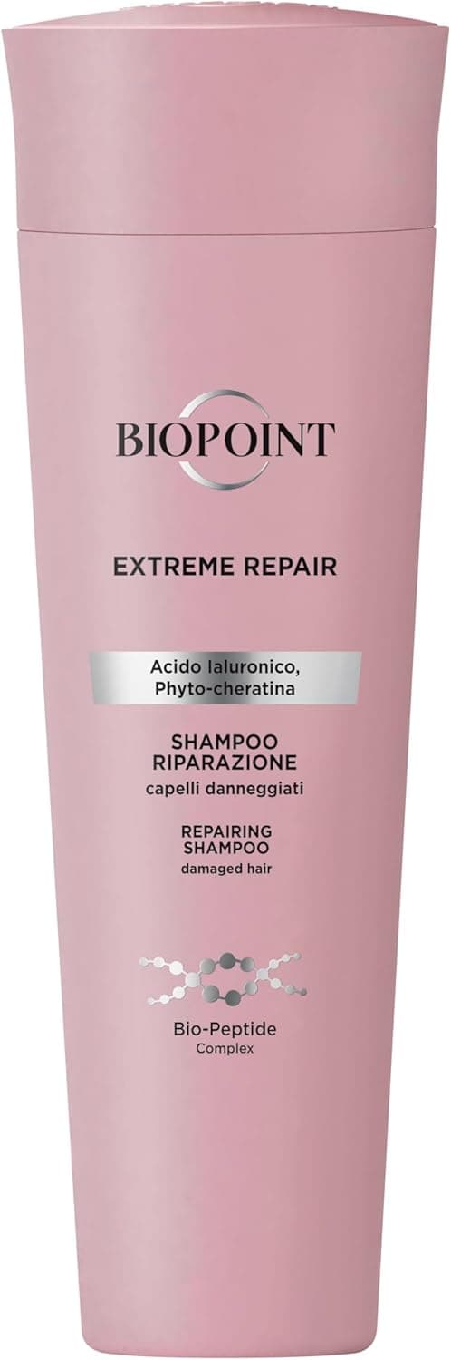 Biopoint Extreme Repair - Shampoo Ricostruzione, Azione Fortificante e Ristrutturante, Deterge Delicatamente e Rigenera i Capelli, 200 ml