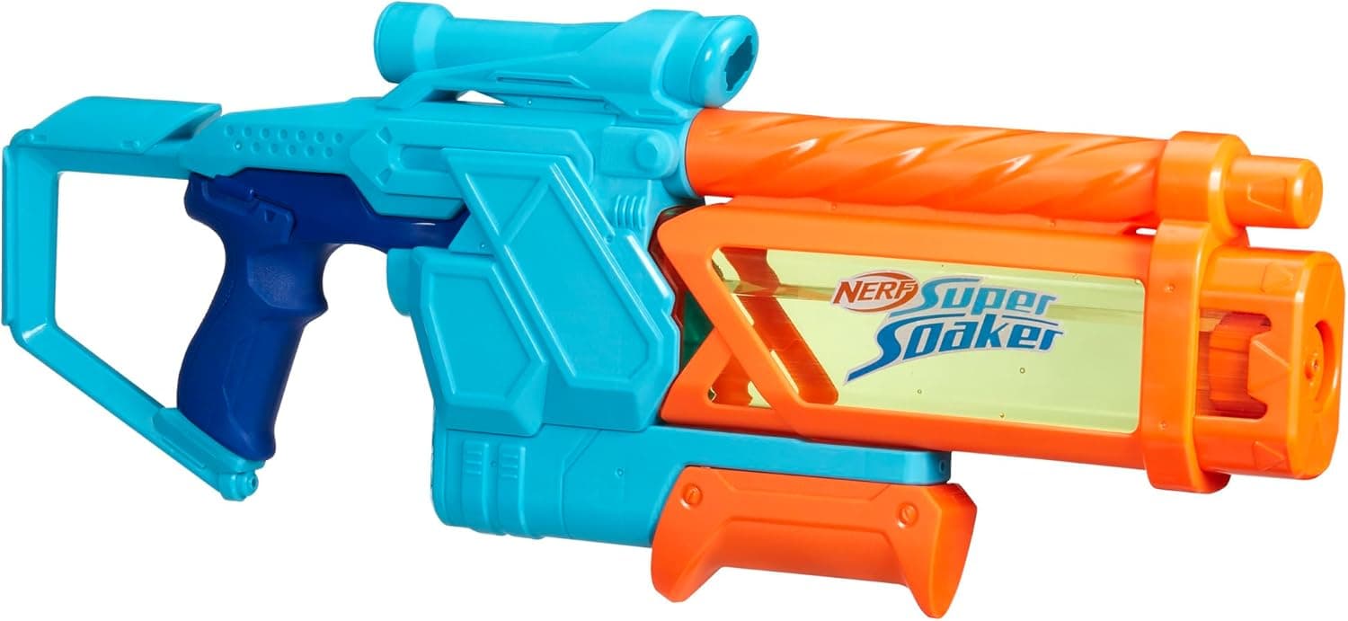Hasbro Nerf Super Soaker Mega Dunk-Fill, Blaster Giocattolo ad Acqua, per Bambini e Bambine dai 6 Anni in Su, Serbatoio da 1005 ml Facile da Riempire, Arancio e Celeste