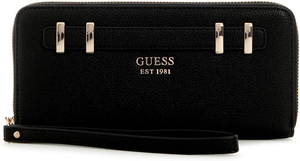 GUESS portafoglio Gregoria SLG Large Zip Around Wallet Black nero