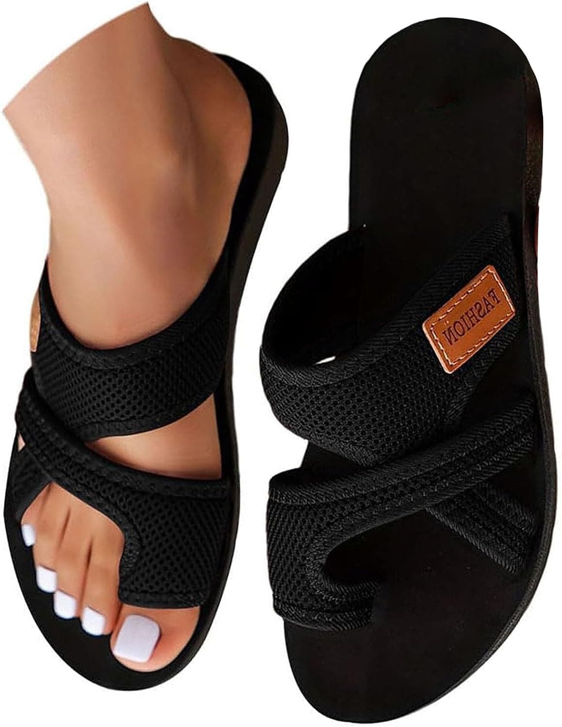 Ciabatte Donna Estive Ortopediche Leggere Comode Sandali Ortopedici per Alluce Valgo Rete Traspirante Lavabili Infradito Piscina Mare Antiscivolo Flip Flop Doccia Spiaggia Pantofole Casa All’Aperto