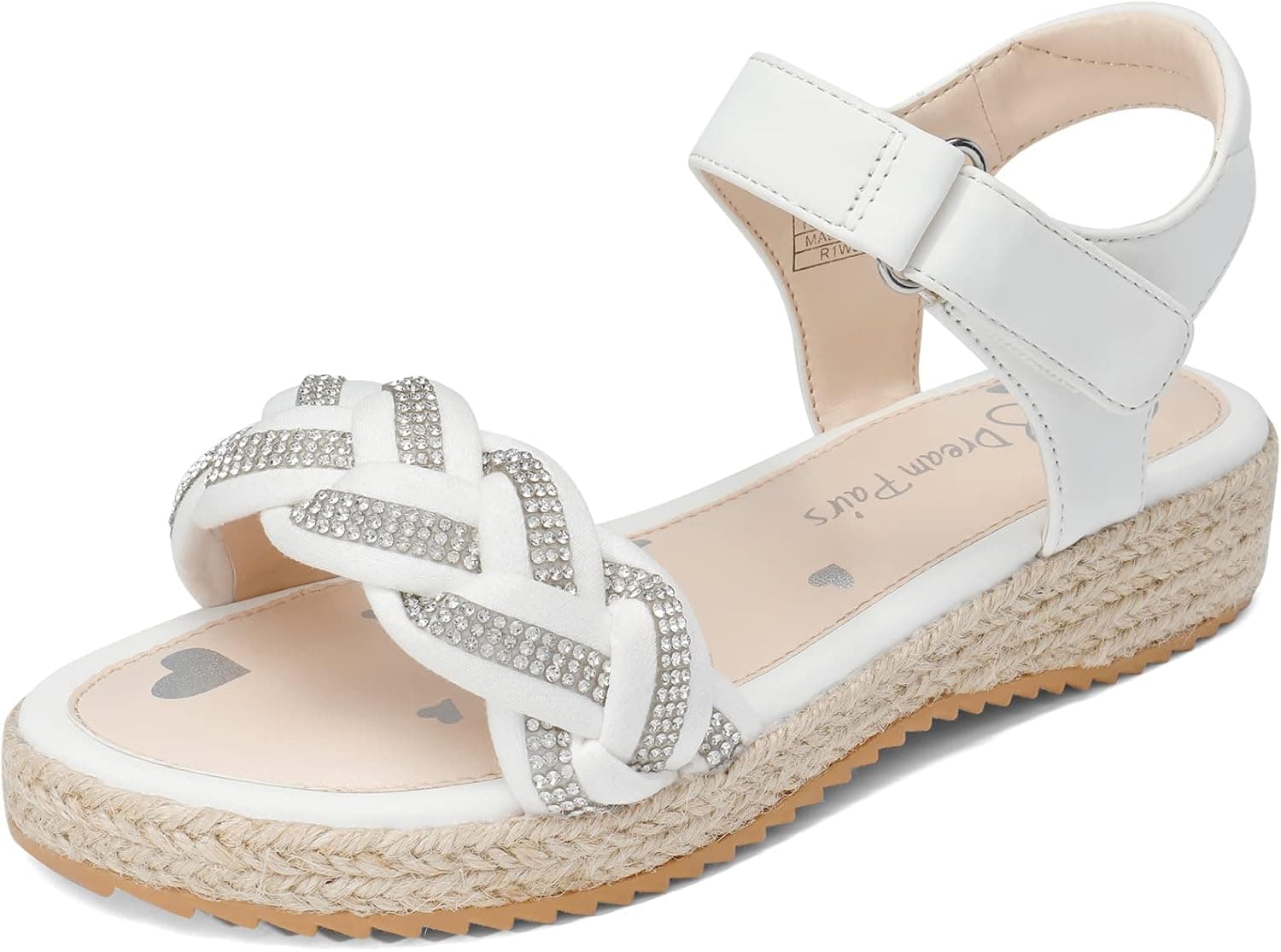 DREAM PAIRS Estate Sandali Alla Moda per Bambine con Tacco a Zeppa Basso e Suola Antiscivolo
