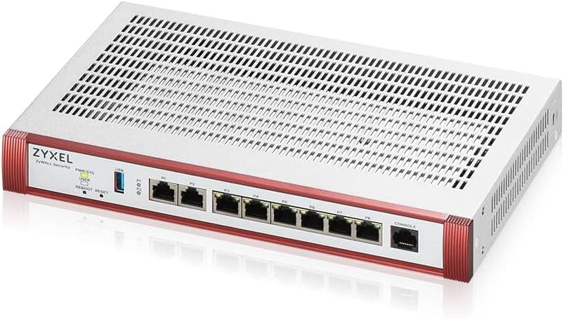 Zyxel USGFLEX200H ZyWALL Firewall di Sicurezza Informatica ad Alta Velocità | Pacchetto UTM di 1 anno | 2x Multi-Gig 2,5G | VPN | Business Class | Fino a 100 Utenti | Opzione Nebula Cloud