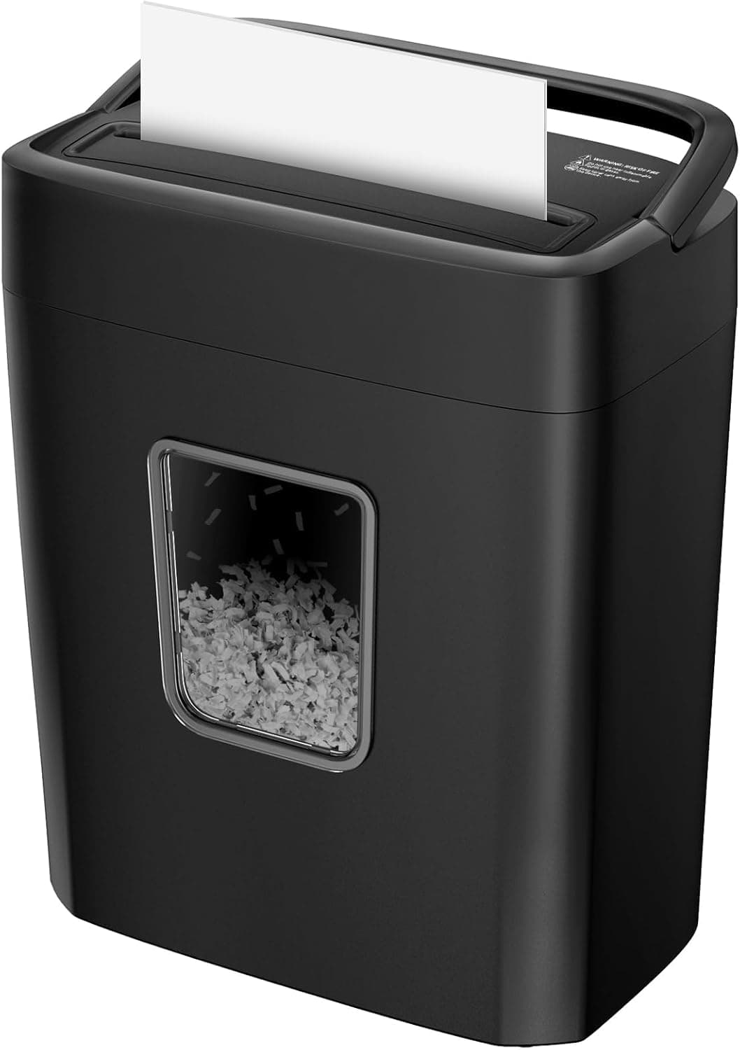Bonsaii Distruggi Documenti 8 Fogli, Tritacarte per Casa e Ufficio, Livello di Sicurezza P-4, Taglio a Croce 5×14mm, Carte di Credito, Graffette, Protezione Surriscaldamento, Cestino 16L, C261-C
