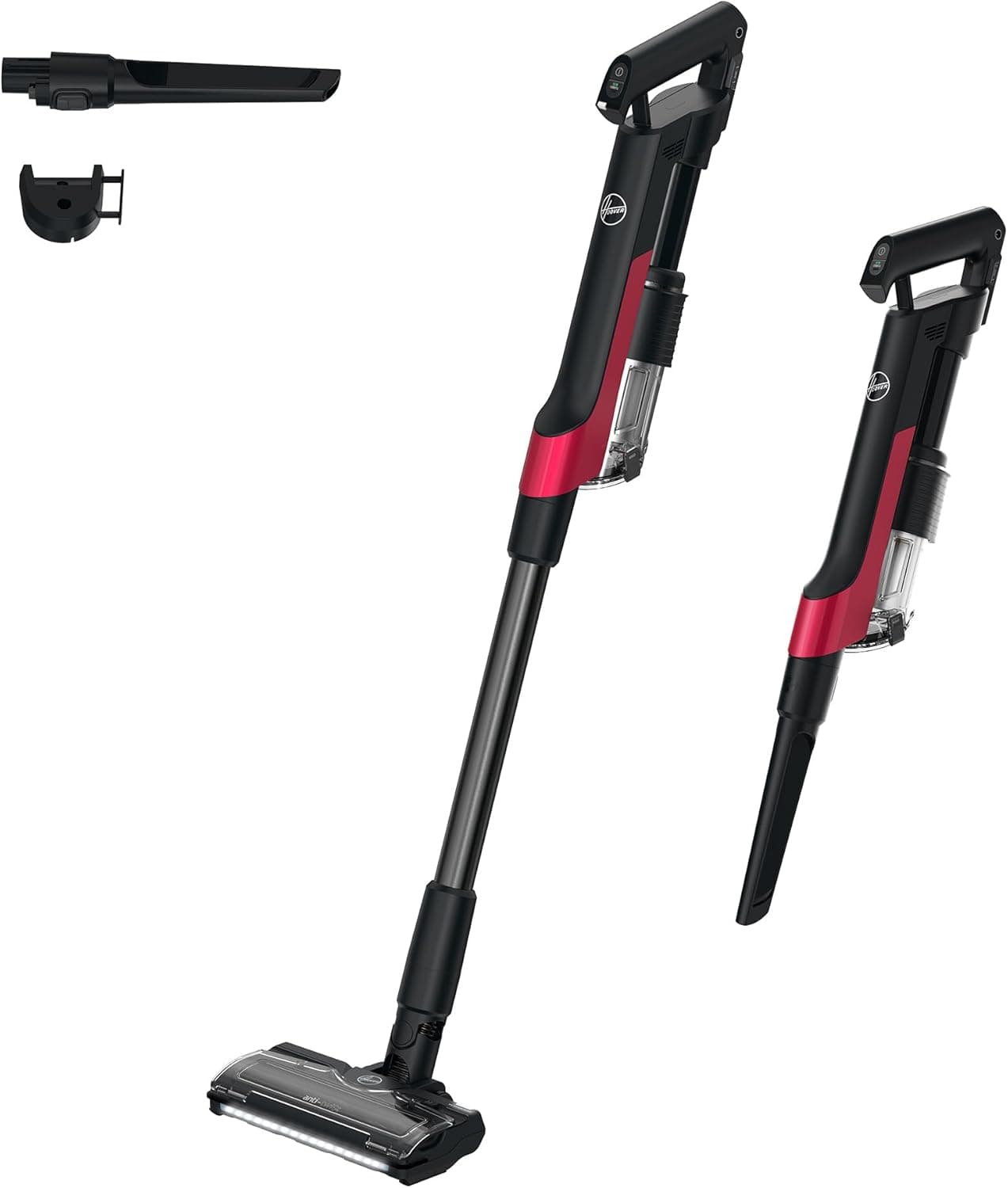 HOOVER HF2 Aspirapolvere senza fili Ultraleggero, POWERTIME 500, Tecnologia di compattazione polvere per aumentare la potenza di aspirazione, spazzola Multisuperficie Anti Groviglio, luci LED [HF210H]