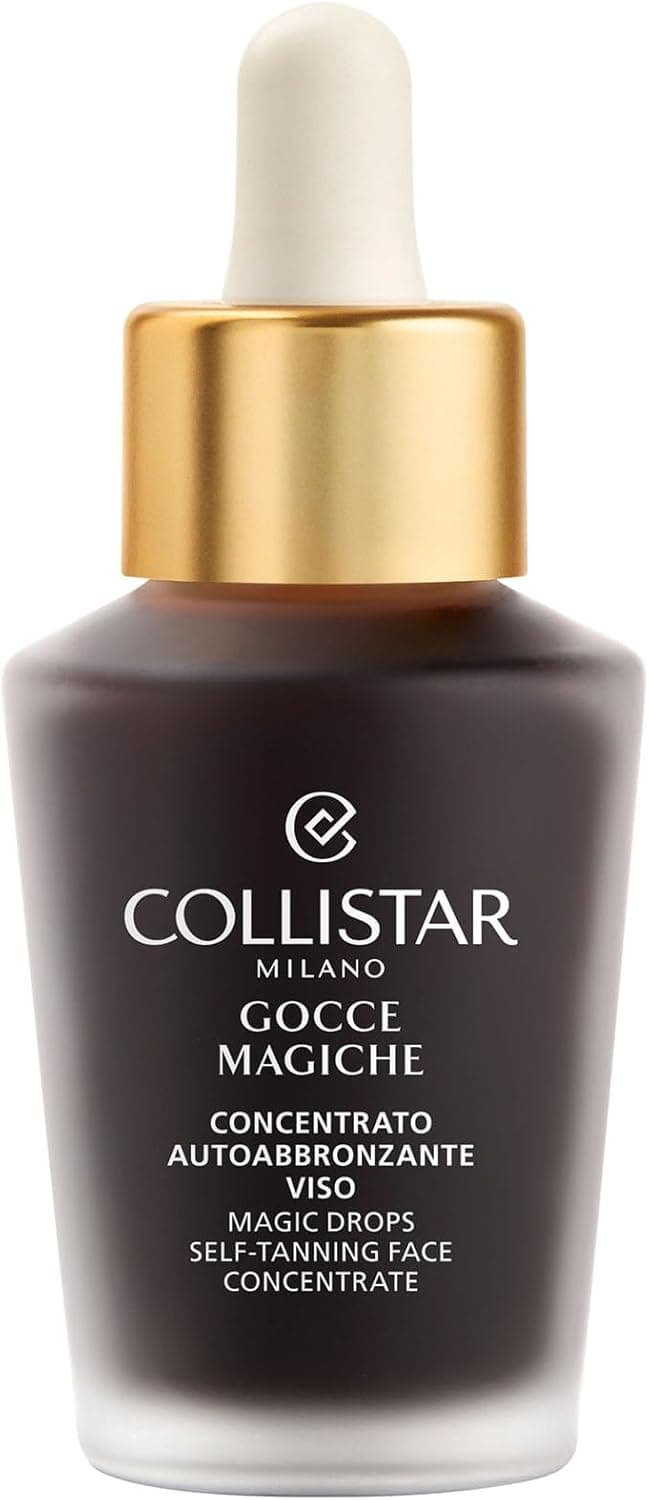 Collistar Gocce Magiche Viso, Autoabbronzante Concentrato Meno di 1 h, Siero Viso Illuminante, Abbronzatura Intensa Naturale, Antimacchia, Idratante, Antiage con Vitamina E a Lunga Durata 30 ml
