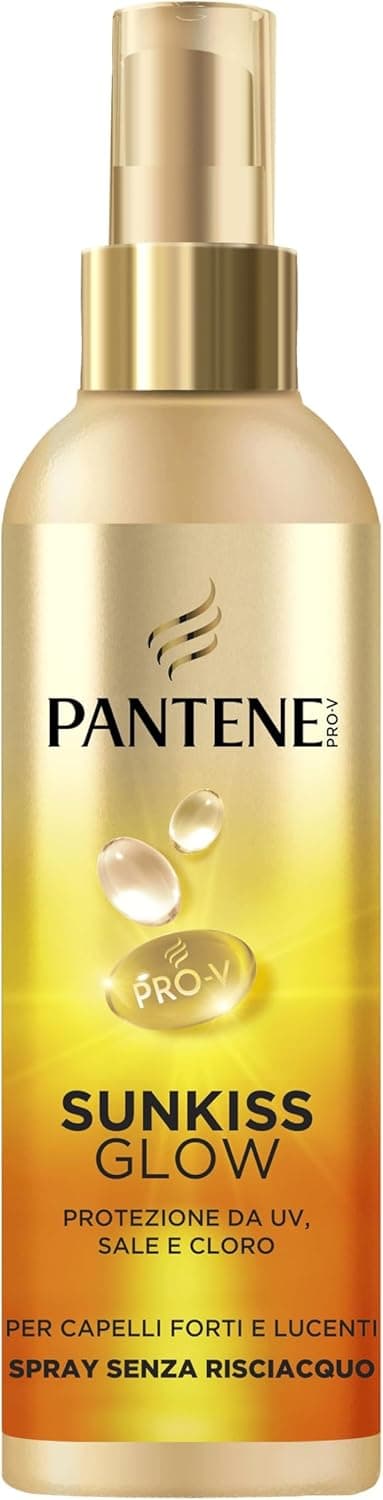 Pantene Pro-V Sunkiss Glow Spray Capelli Protezione Solare 200ml, Aiuta a Proteggere da Raggi UVA, UVB, Sale e Cloro, Spray Nutriente e Districante Leggero per Capelli Forti e Lucenti