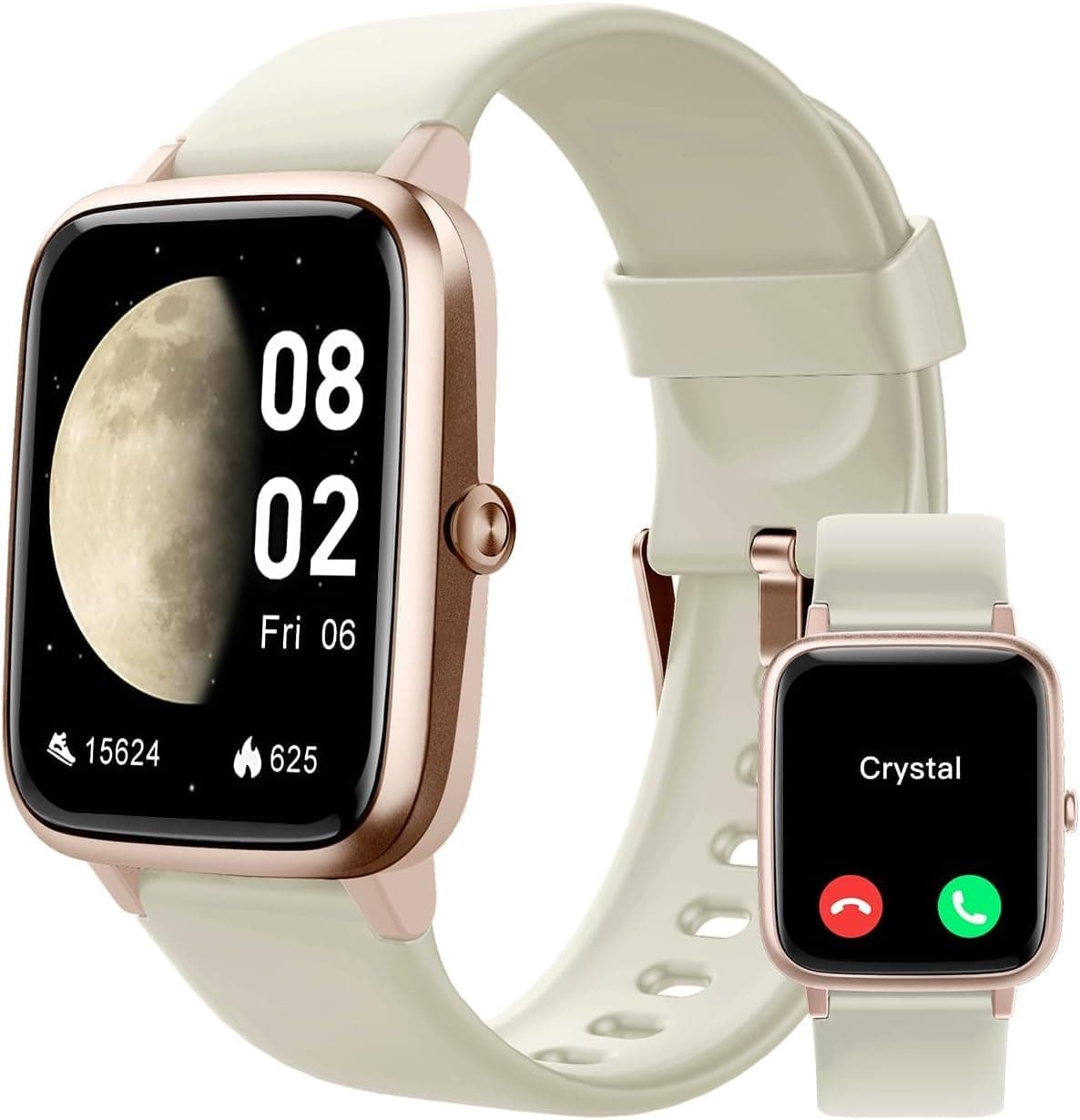 GRV Orologio da donna con chiamata Bluetooth 100+ modalità sportive cardiofrequenzimetro SpO2 monitor del sonno podometro impermeabile IP68 per Android iOS Galassia