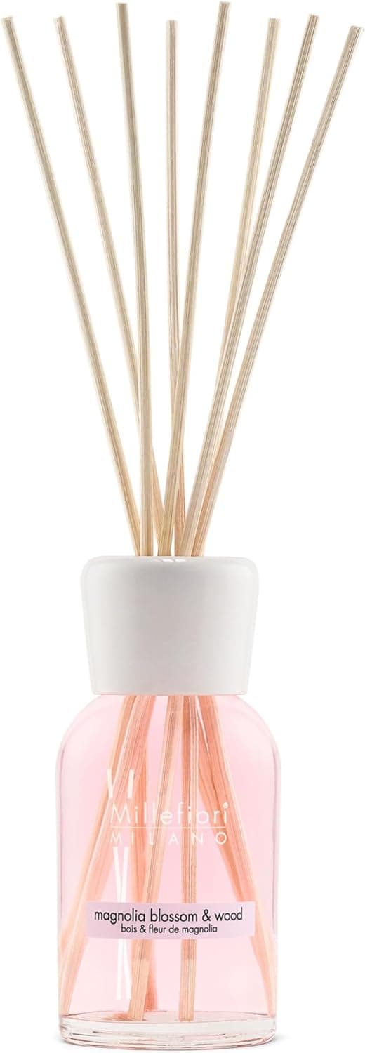 Millefiori Milano – Diffusore a Bastoncini 250 ml, Magnolia Blossom & Wood – Profumatore Ambiente Raffinato con Note Fiorite e Legnose
