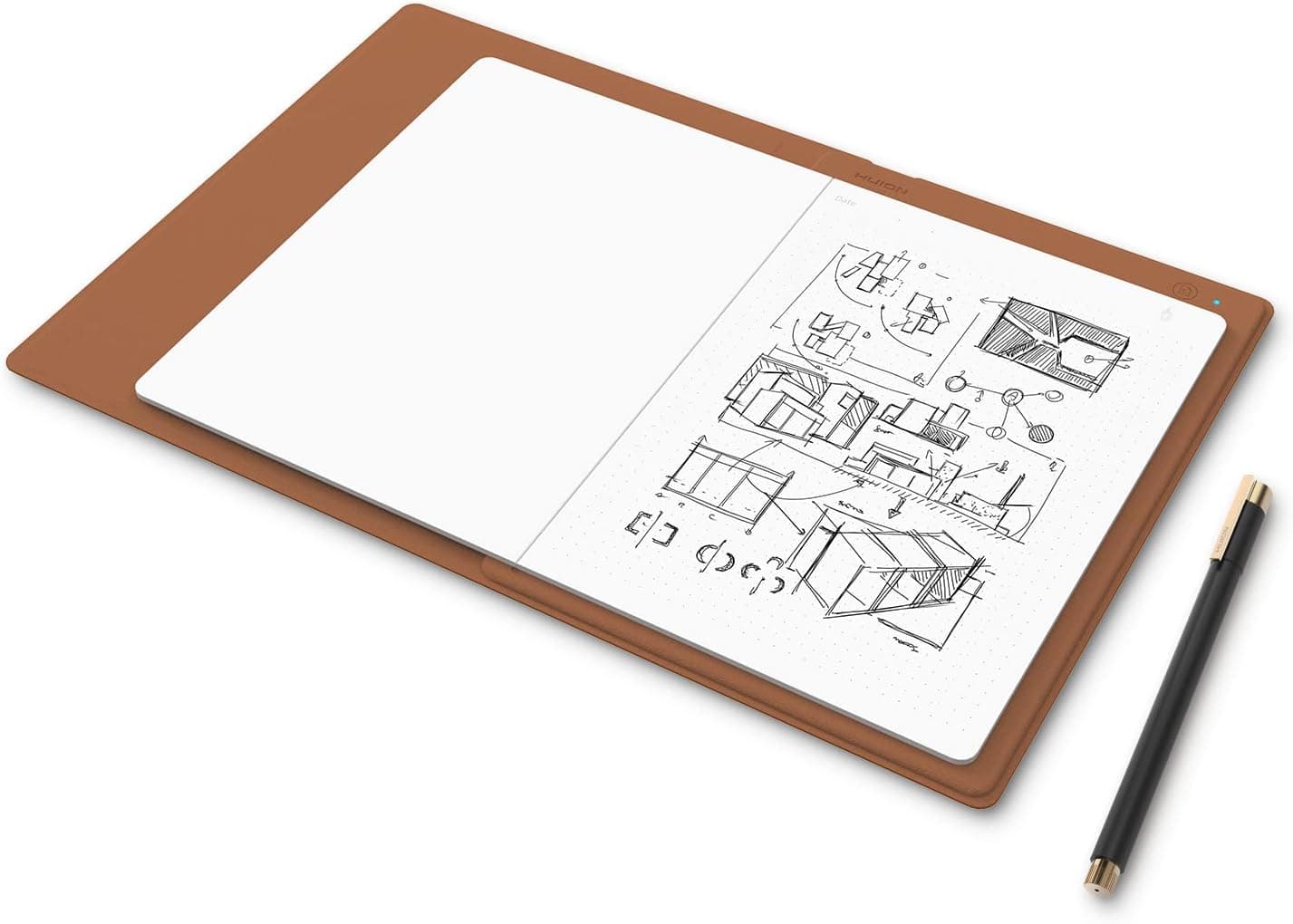 HUION Note X10 - Taccuino Digitale Intelligente Bluetooth 5.0 con 8192 Livelli di Pressione per Prendere Appunti e Fare Schizzi Compatibile con Android/iOS/Windows/MacOS/Linux
