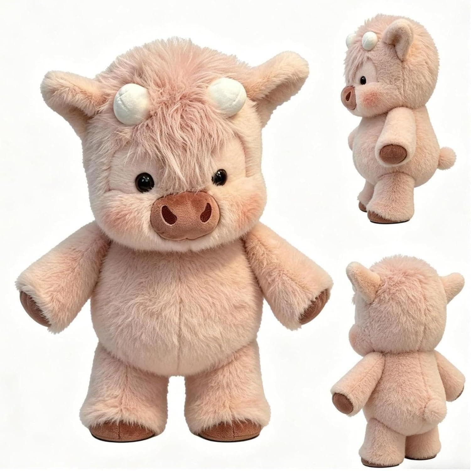Running Highland Cow Plush - 45cm Adorabile Animale Peluche Muccas Pelosa Per Alleviare Lo Stress, Peluche Cinghiale Che Corre Vitello Che Corre Per Ragazzi E Ragazze, Cuscini In Peluches Cinghiale