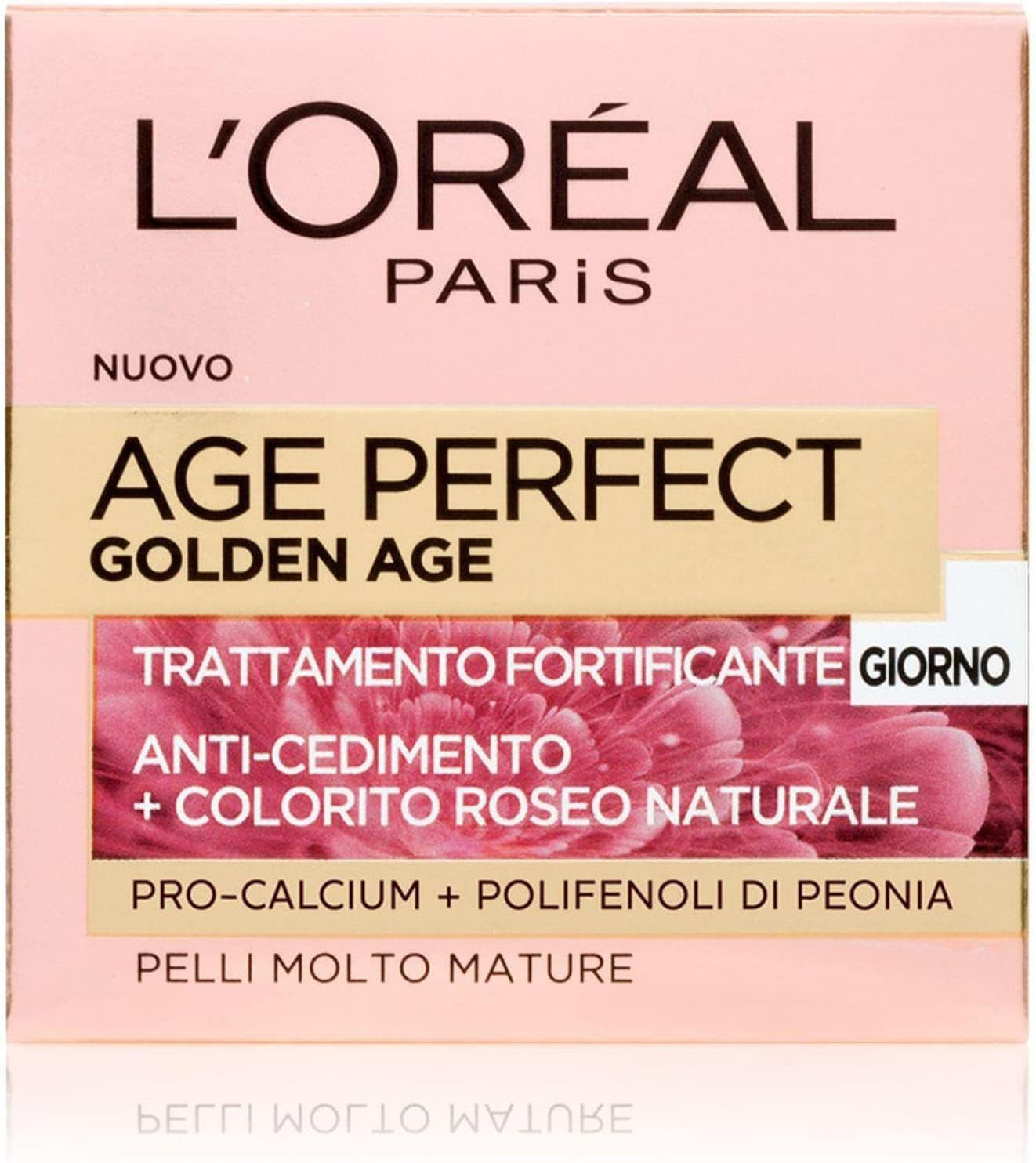 L'Oréal Paris Crema Viso Giorno Age Perfect Golden Age, Trattamento Fortificante, Adatto a Pelli Mature, 50 ml