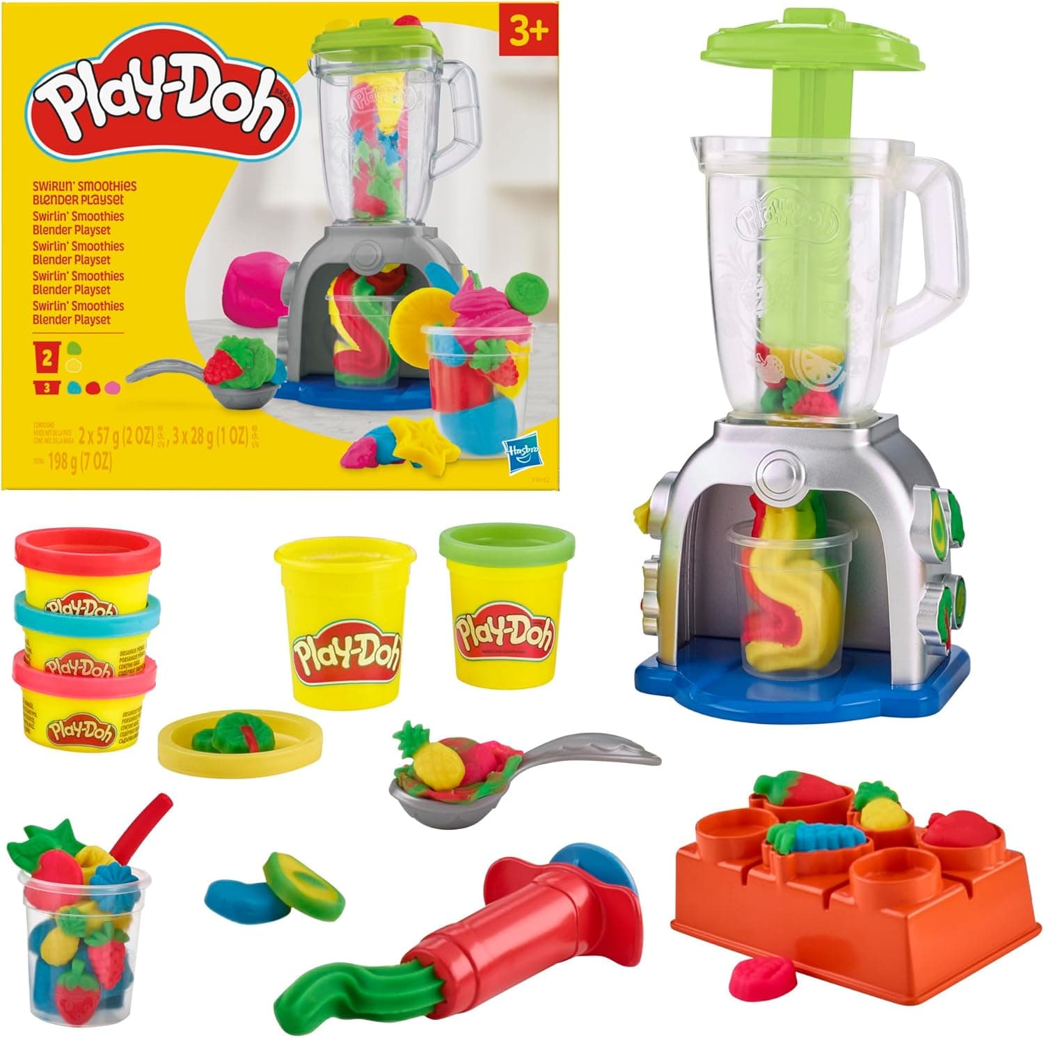 Play-Doh, Playset Swirlin' Smoothies, Frullatore Giocattolo per Arti e Mestieri con Pasta Modellabile, Set Artistici per Ragazzi, Ragazze, Bambini e Bambine dai 3 Anni in su