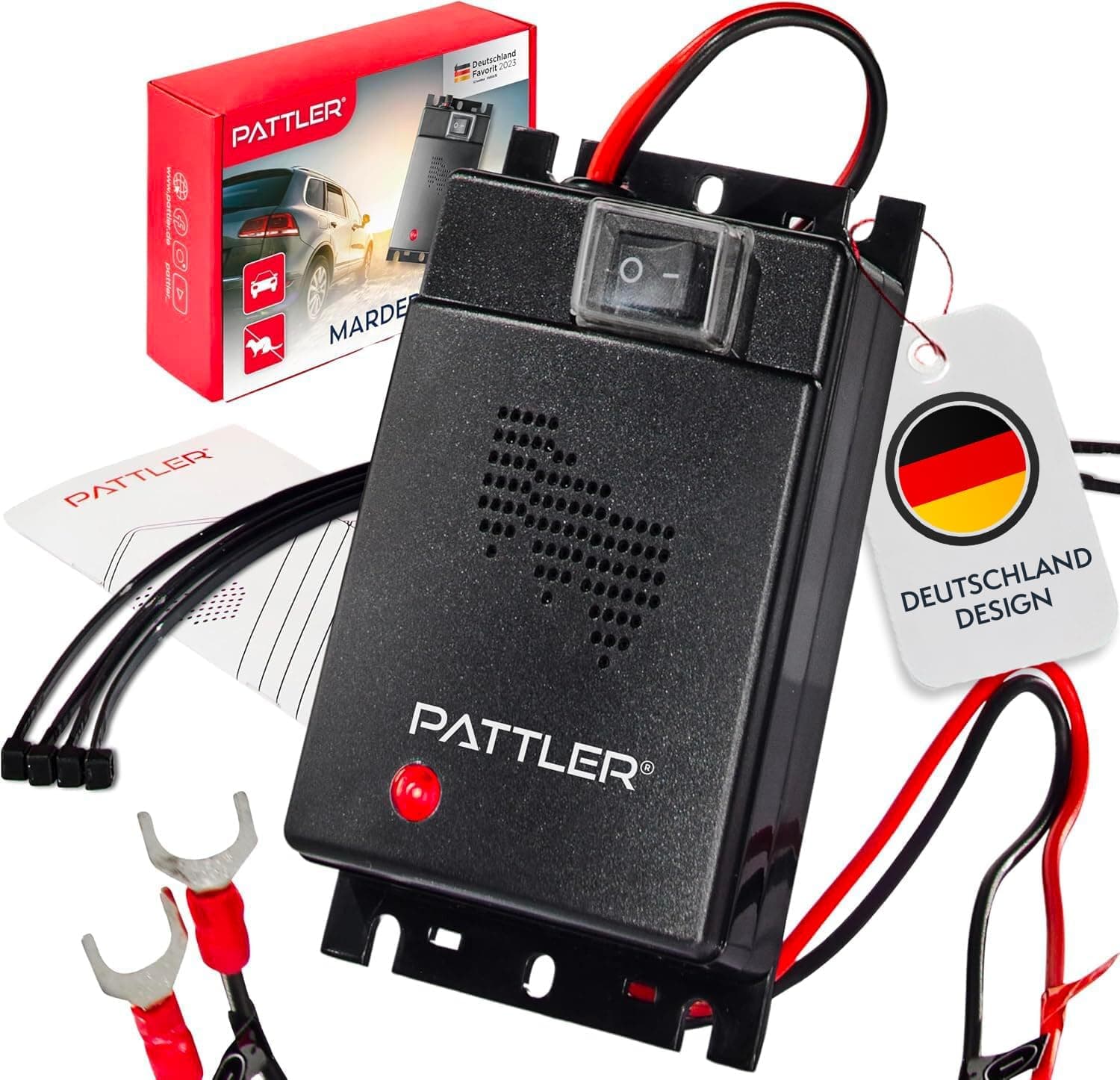 PATTLER Anti Martora per Auto con Ultrasuoni - Protezione Immediata e a Lungo Termine Contro Le Martore nel Vano Motore - Funziona con Batteria Auto a 12V - 1 Pezzo