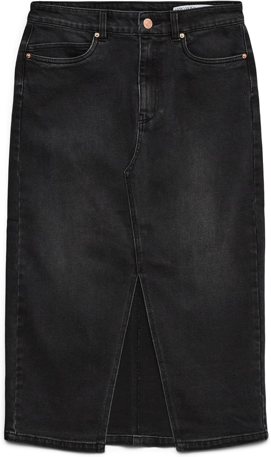 VERO MODA Denim Skirt VMVERI High Waist Midi Skirt