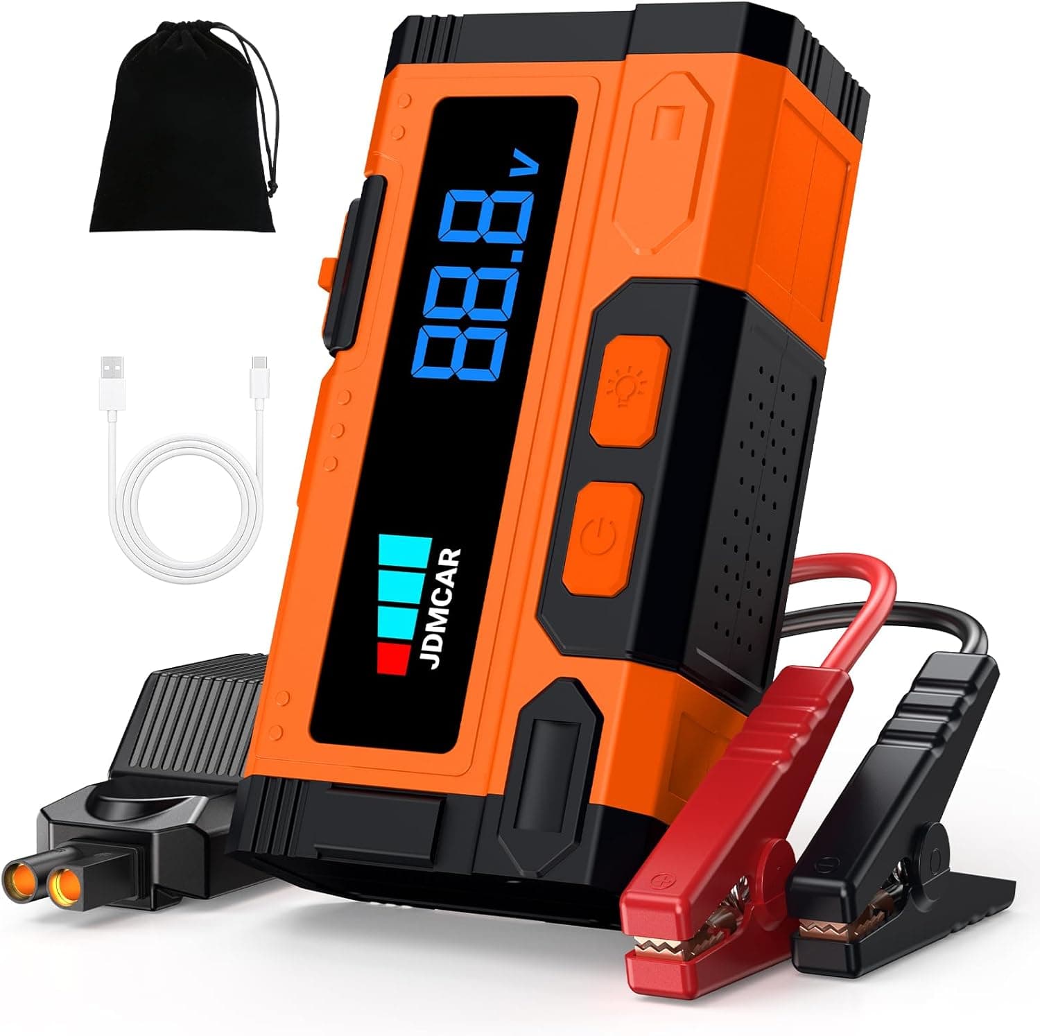 𝟗𝟎𝟎𝟎𝐀 Booster Avviamento Auto - Avviatore Batteria Auto per Auto/Moto (Fino a 9.0L e Diesel fino a 8.5L), Starter Batteria Auto Portatile con LED/LCD, Upgrade Avviatore di Emergenza