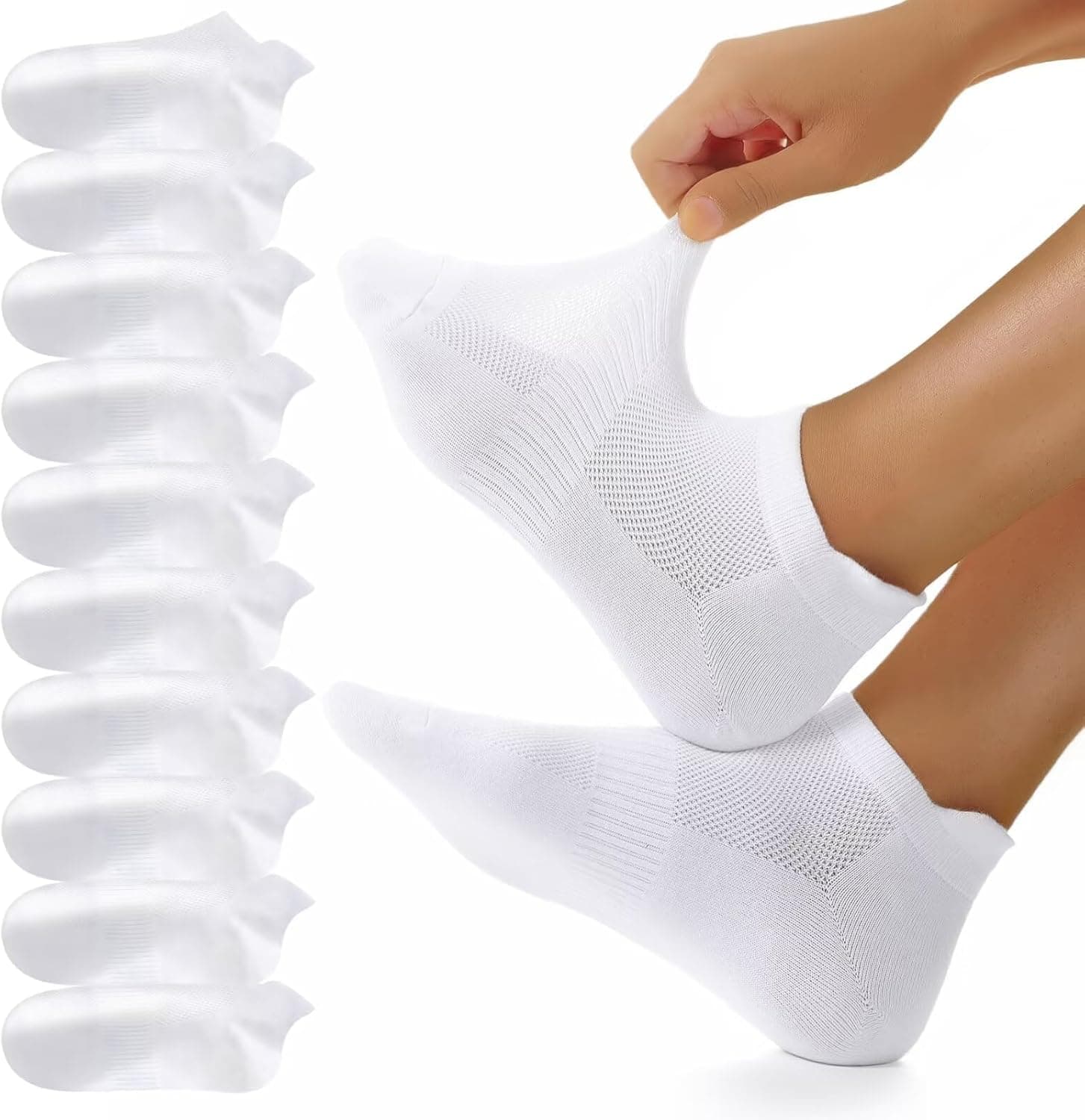 YouShow 10 Paia Calzini Corti Uomo Donna Sportive Traspirante Calze Cotone Calzini