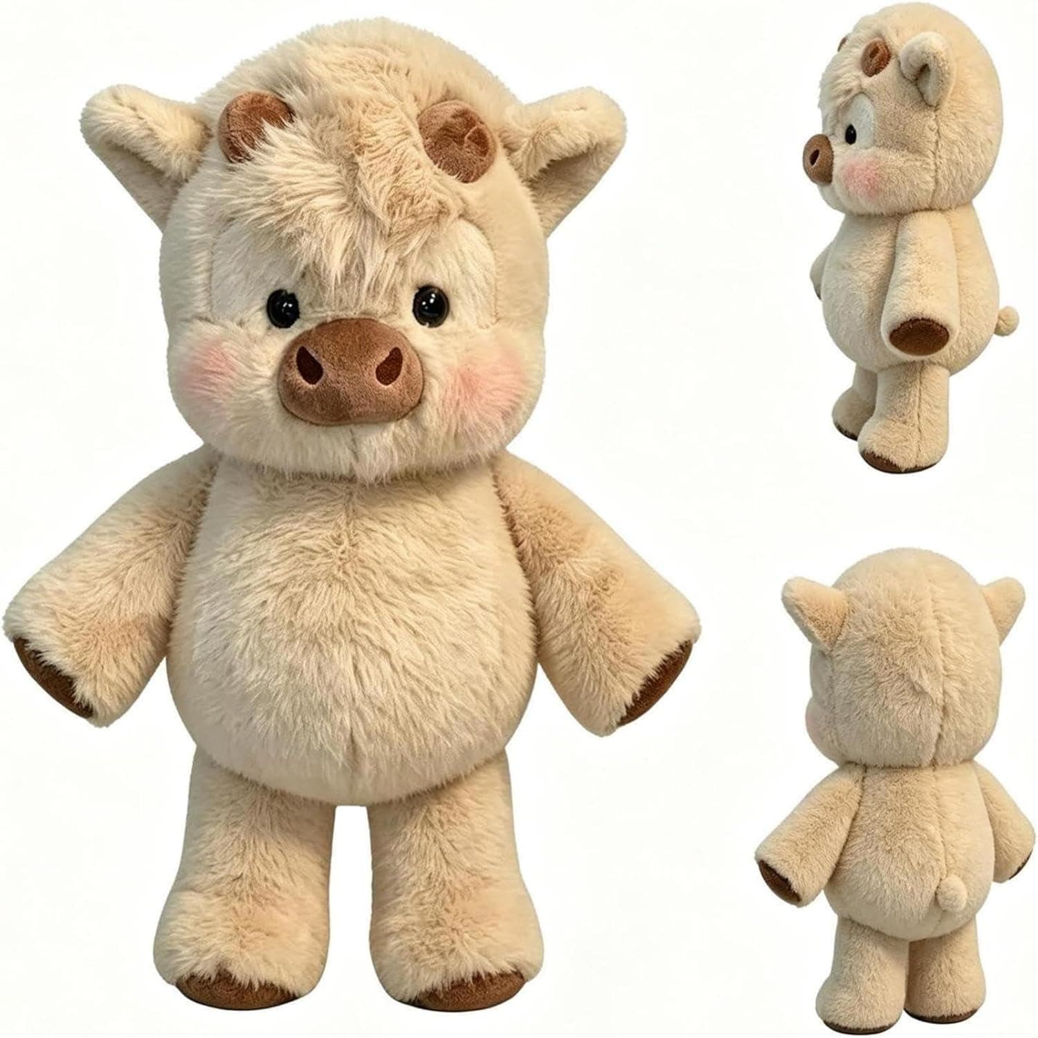 Peluche Che Corre, Peluche Mucca 45cm Cuscino Morbido E Soffice, Bambola da Collezione A Forma di Pecora in Stile Cartone Animato, Animale di PE luche per Uomini, Donne, Bambini E Ragazzi
