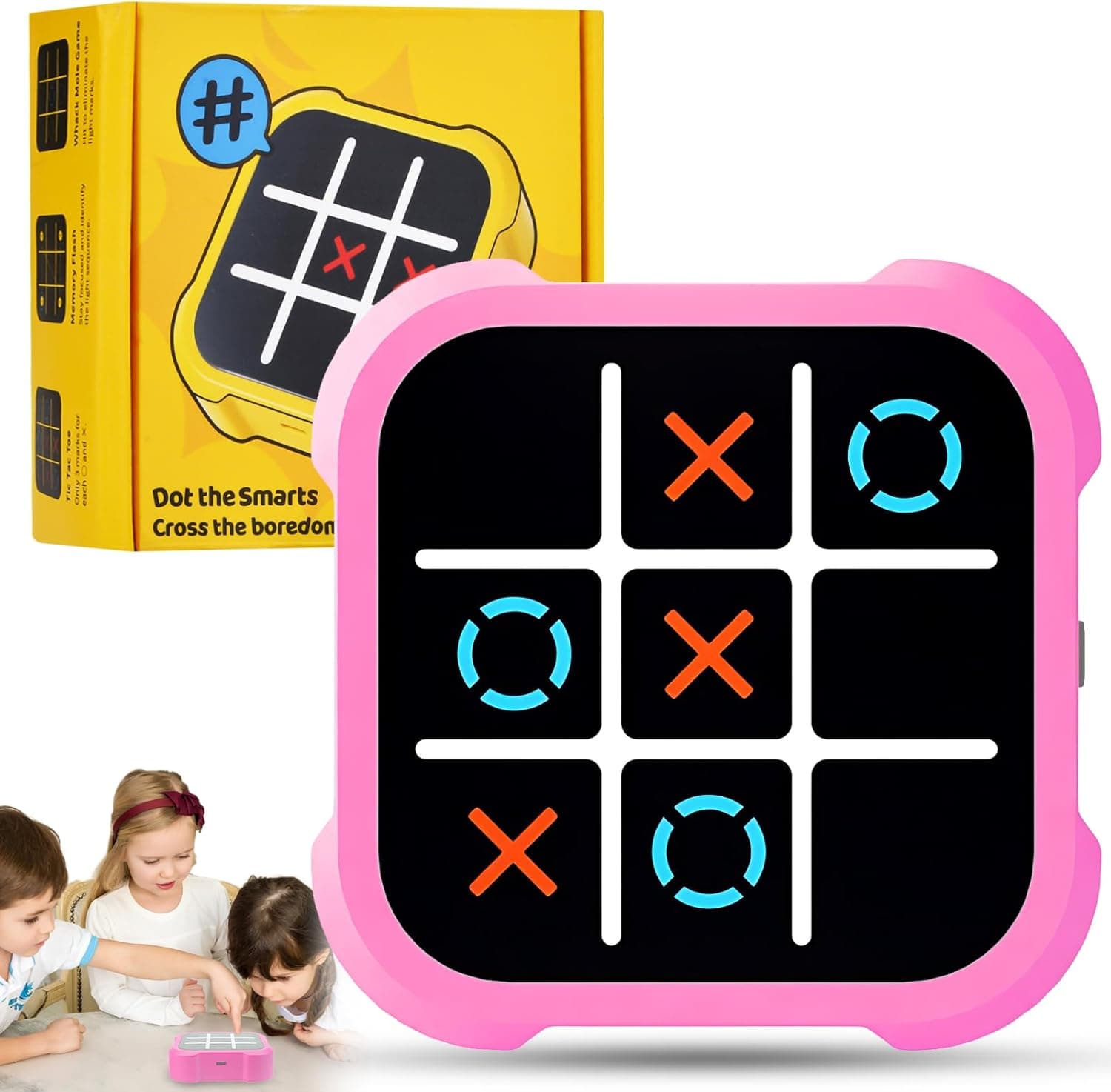 Gioco Elettronico, Portatili Giochi di Puzzle Smart Games per bambini, 1/4 Giocatori Giochi Per Famiglie Scacchiera Gioco Digitale, Giocattoli Fidget Portatili Educativi Da Viaggio.