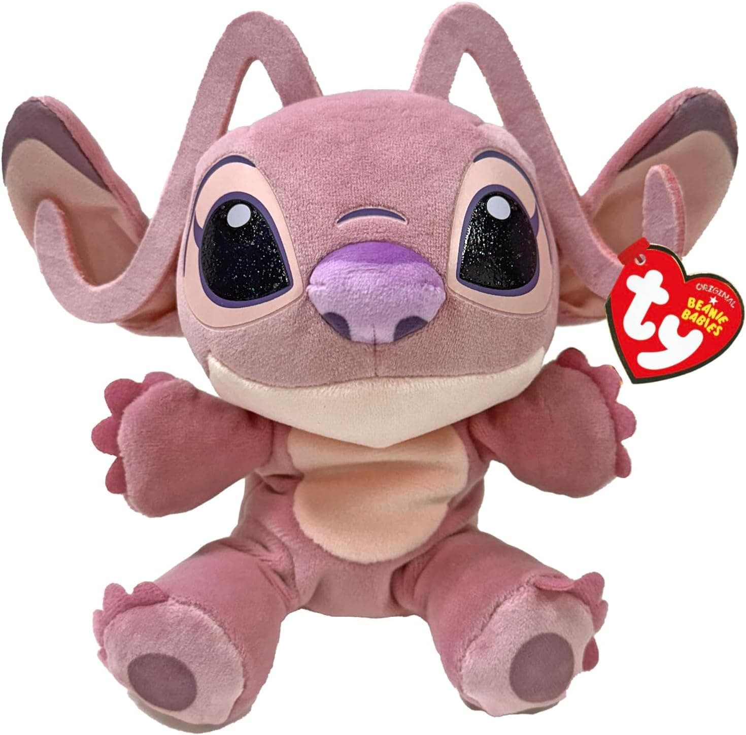 TY Floppy - Collezione Disney Lilo&Stitch, Angel, Morbido Peluche da Collezionare, Idea Regalo per Grandi e Piccini - 20 cm - T44011