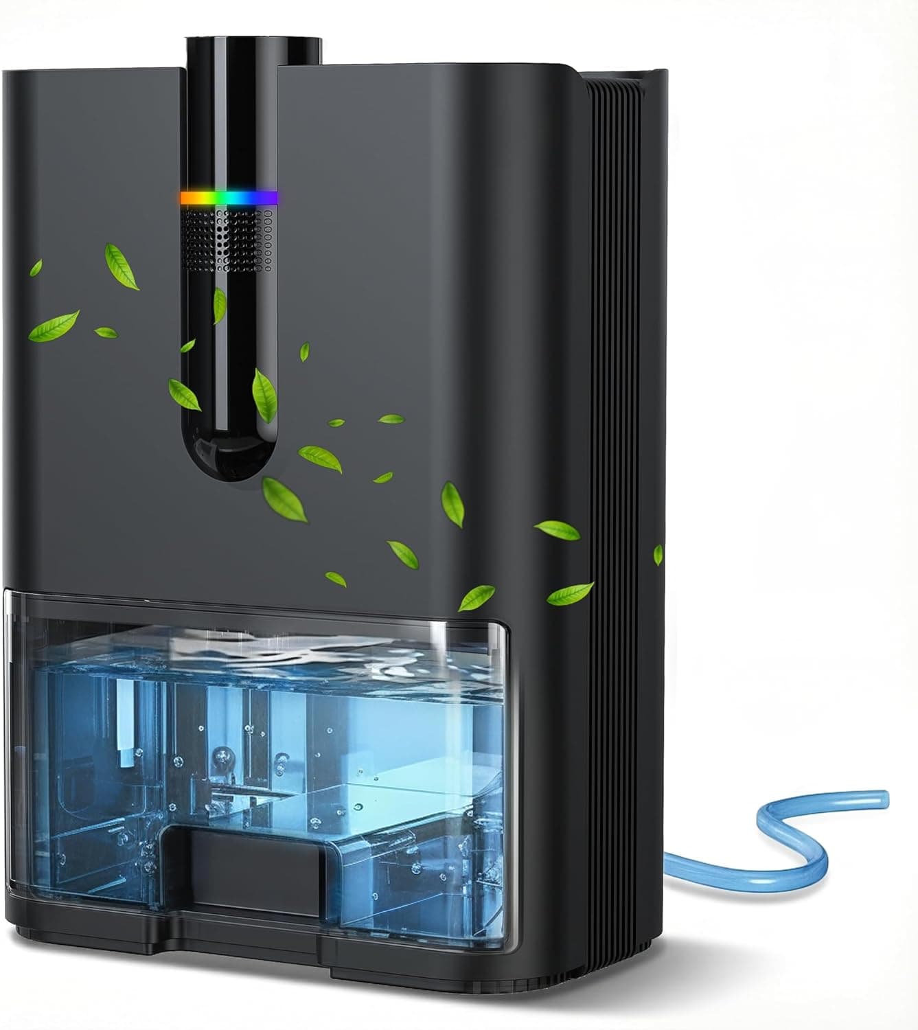 Deumidificatore Casa, 2500ML Dehumidifier per Casa Muffa, Deumidificatore Elettrico Silenzioso con Tubo di Scarico, Spegnimento Automatico, Modalità Sleep, Deumidificatori per Bagno,Camera,Armadio