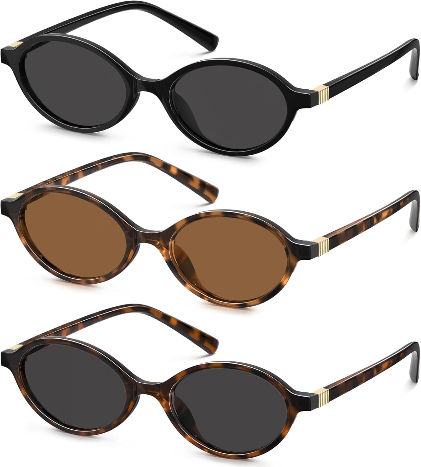 Retro Oval Sunglasses for Women 90s Vintage Y2K Trendy Narrow Shades, UV Protection Designer Sun Glasses