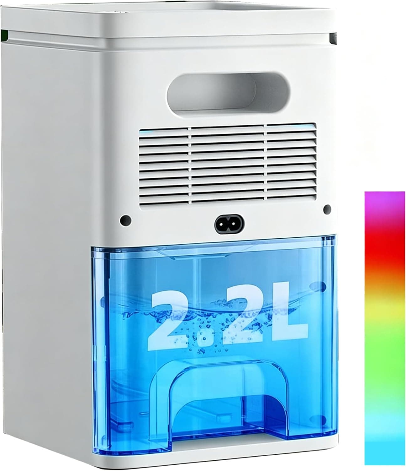 Deumidificatore Casa Elettrico Anti Muffa 2200ml Portatile - Ultra Silenzioso, Timer 2-12h, Spegnimento Automatico | LED 7 Colori | Per Bagno, Camera, Armadio (Rosa)