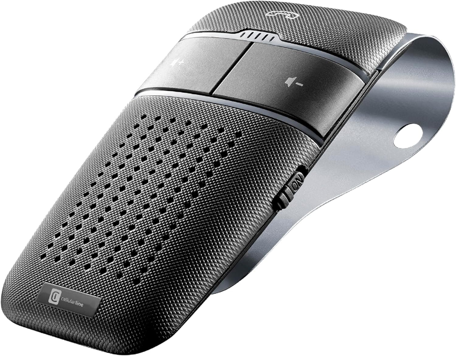 Cellularline - Easy Drive - Vivavoce Bluetooth per Auto con Funzione Dualphone - Talk Time 20h - Recharging Time 2h - Riproduci Suono e Indicazioni GPS dal Tuo Smartphone - Nero