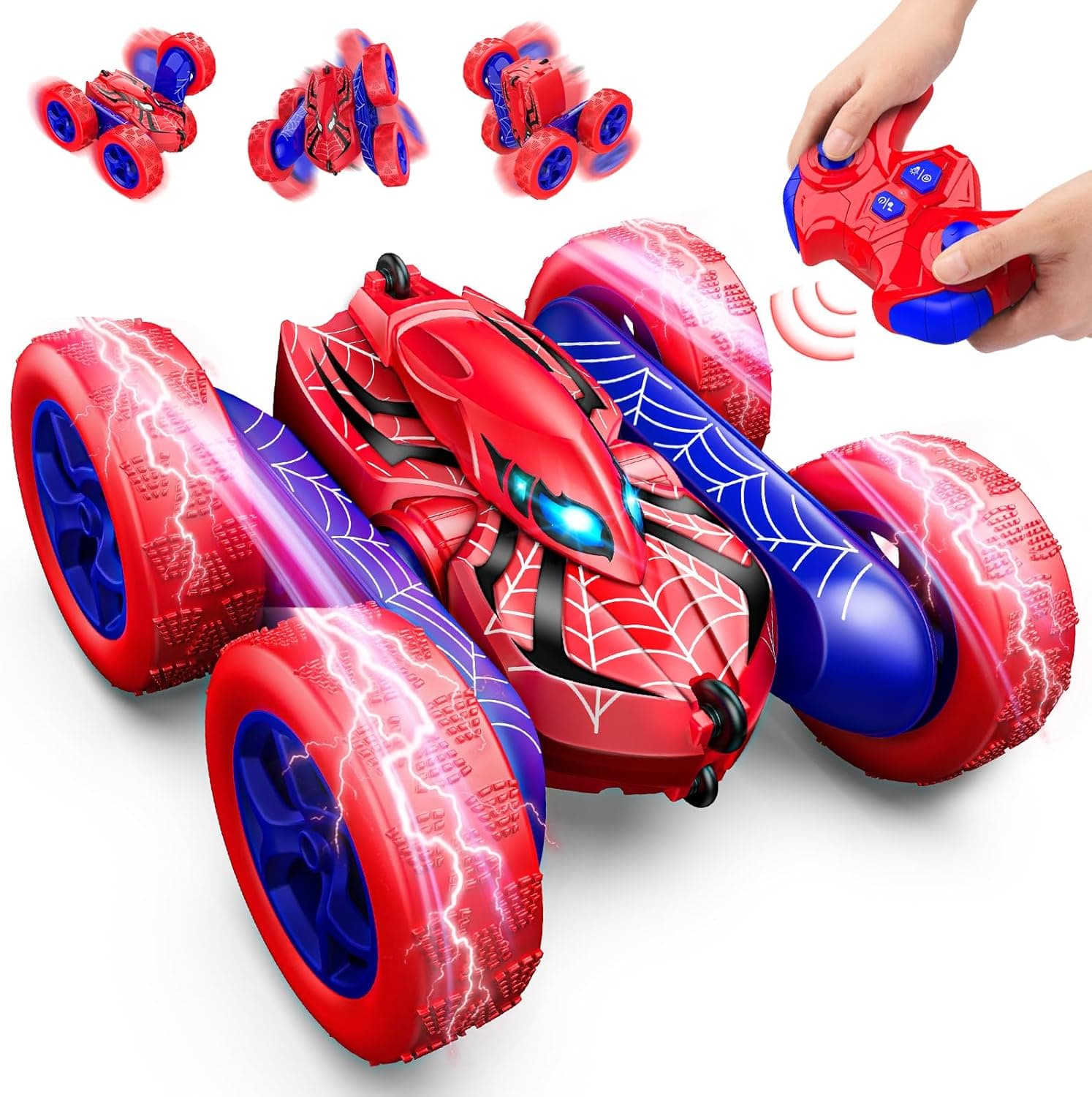 Dreamlandia Macchina Telecomandata per Bambini con Luce, 2,4GHz, Rotazione a 360°, Monster Truck 4X4 Giochi Esterno, Regalo per Ragazzi 3-12 Anni, Auto Radiocomandata Giocattoli per Natale Compleanno