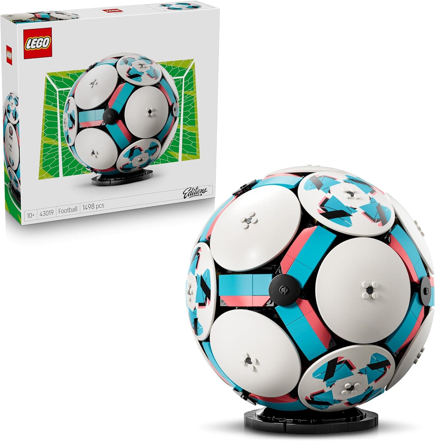 LEGO Editions Football Toy - 3D Display Model Kit w/Interactive Miniature Stadium - Birthday Gift for 10+ Year Old Boys, Girls & Adult Sports Fans - 43019