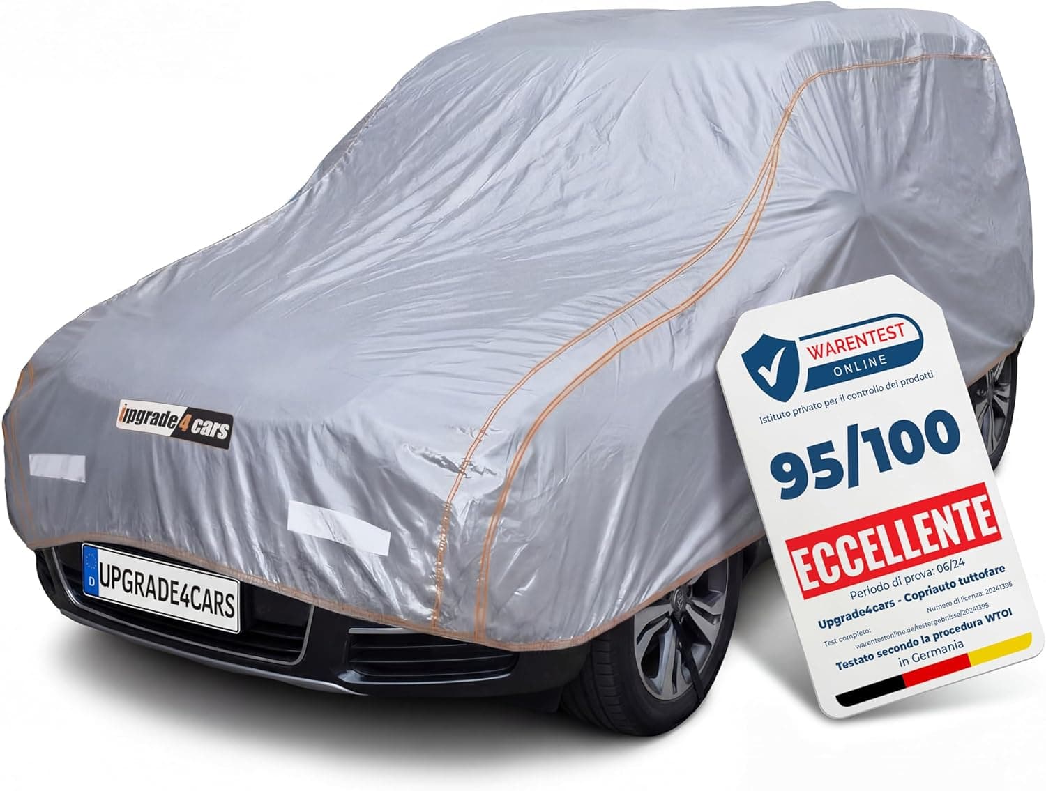 Upgrade4cars Telo Copriauto Esterno Versione 2026 Impermeabile | Copertura Completa per Tutte le Stagioni | Telo Universale SUV - M (455 × 190 × 150 cm)