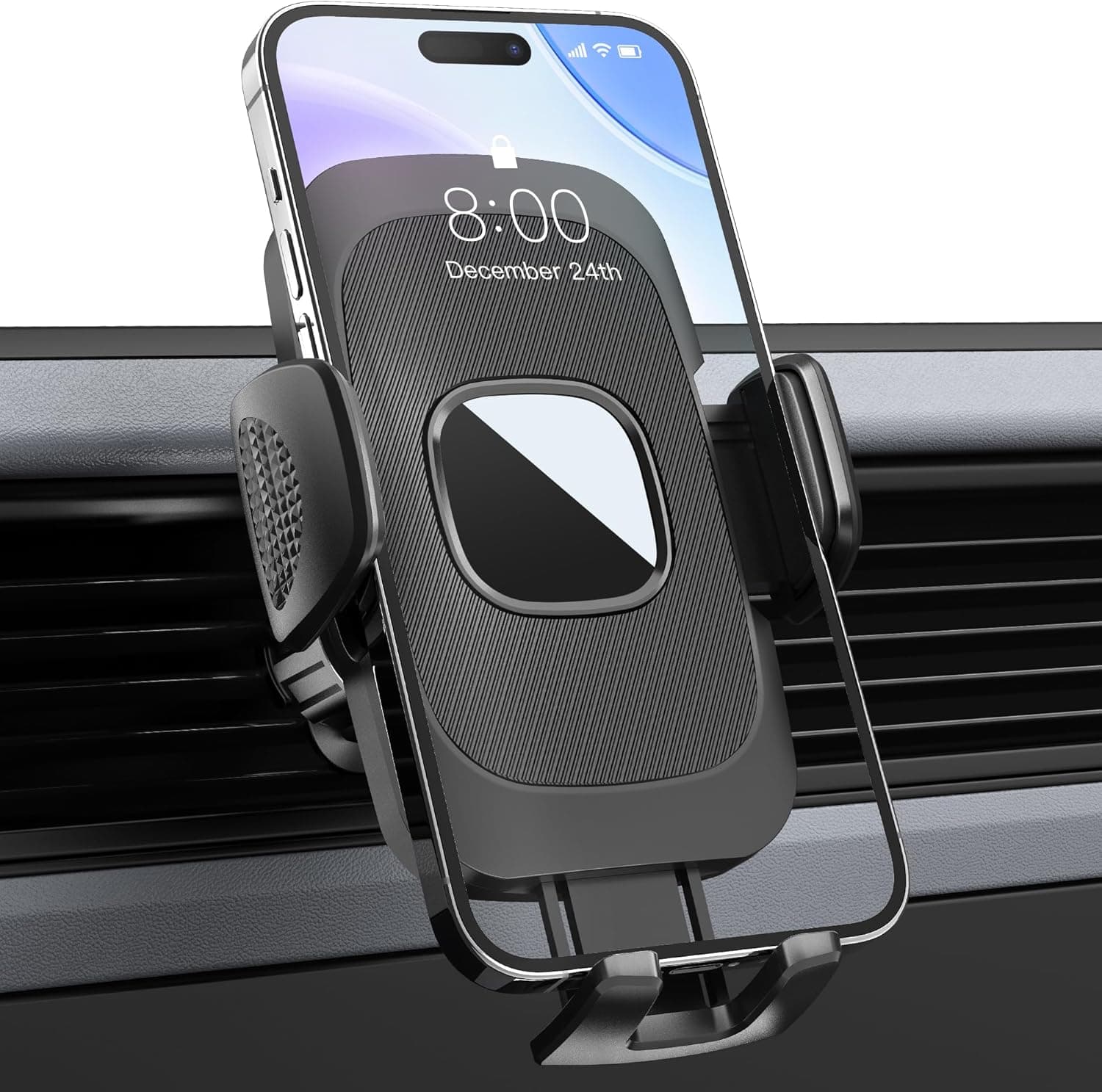 Porta Cellulare Auto, Presa Aria Supporto Telefono Auto, 360° Regolabile Porta Telefono Automobile, Gancio Super Stabile, Rilascio con un Clic, per iPhone, Samsung, Cellulare da 4.0''-7.0''
