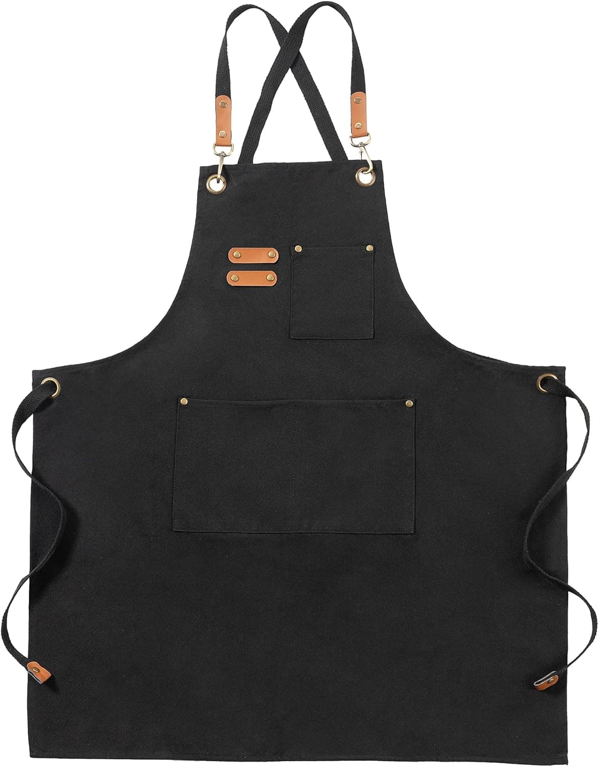 Tela Grembiuli, Lavoro Grembiuli per Uomini Donne, Regolabile Cuoco Grembiuli con 3 Tasche, Grembiule per Cottura Pittura