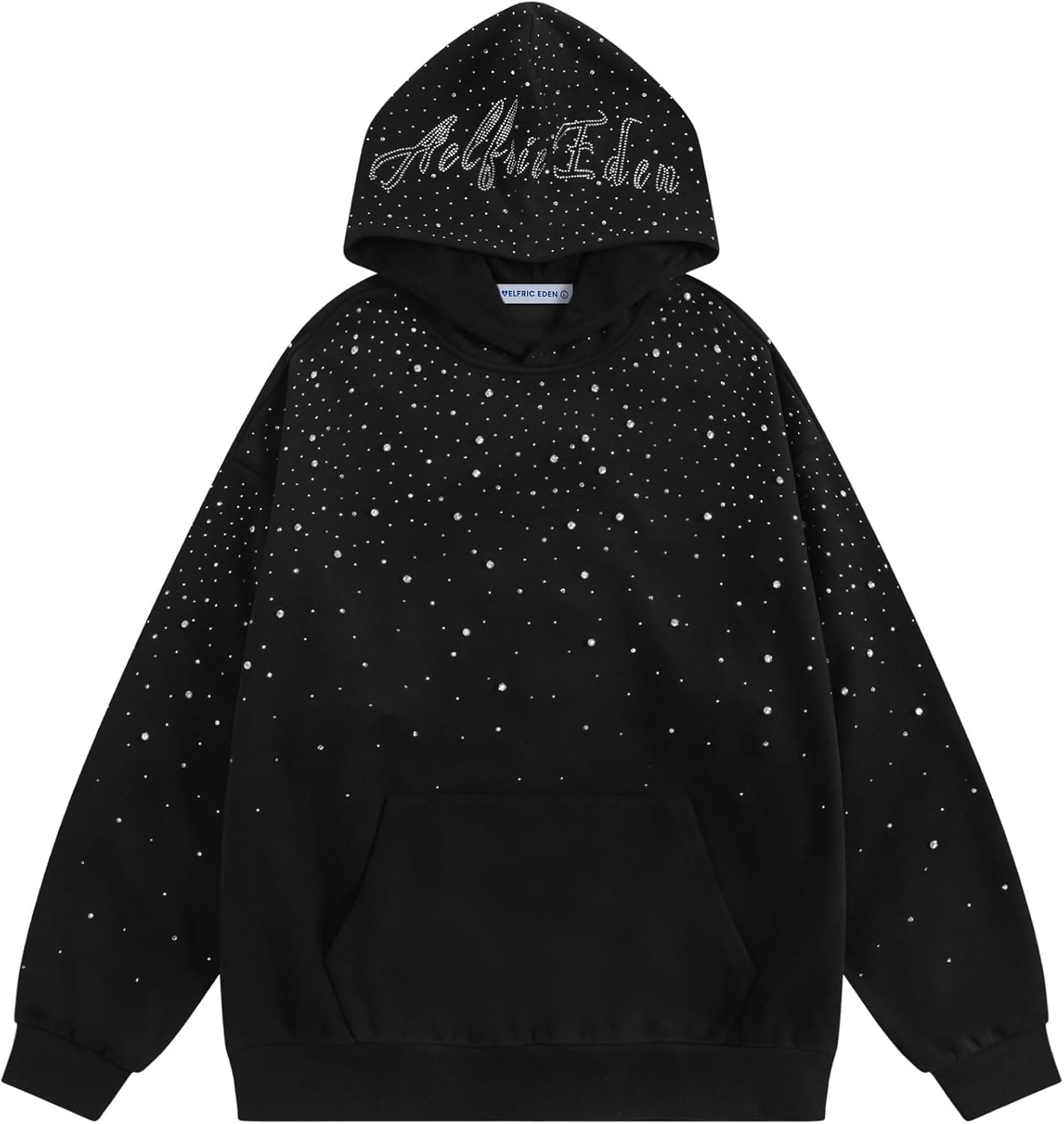 Aelfric Eden Rhinestone Hoodies Men Women Diamond Hooded Sweatshirt Fashion Luxury Casual Streetwear Unisex Hoodie Pullover
