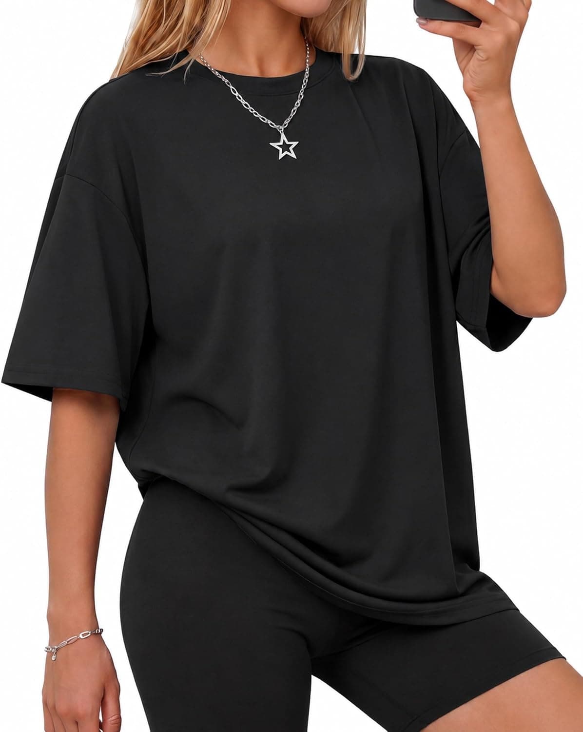 GAYHAY Oversized Tshirts for Women - Spring Summer Workout Clothes Short Sleeve Tops Crew Neck Tee Shirts Fashion Casual 2026