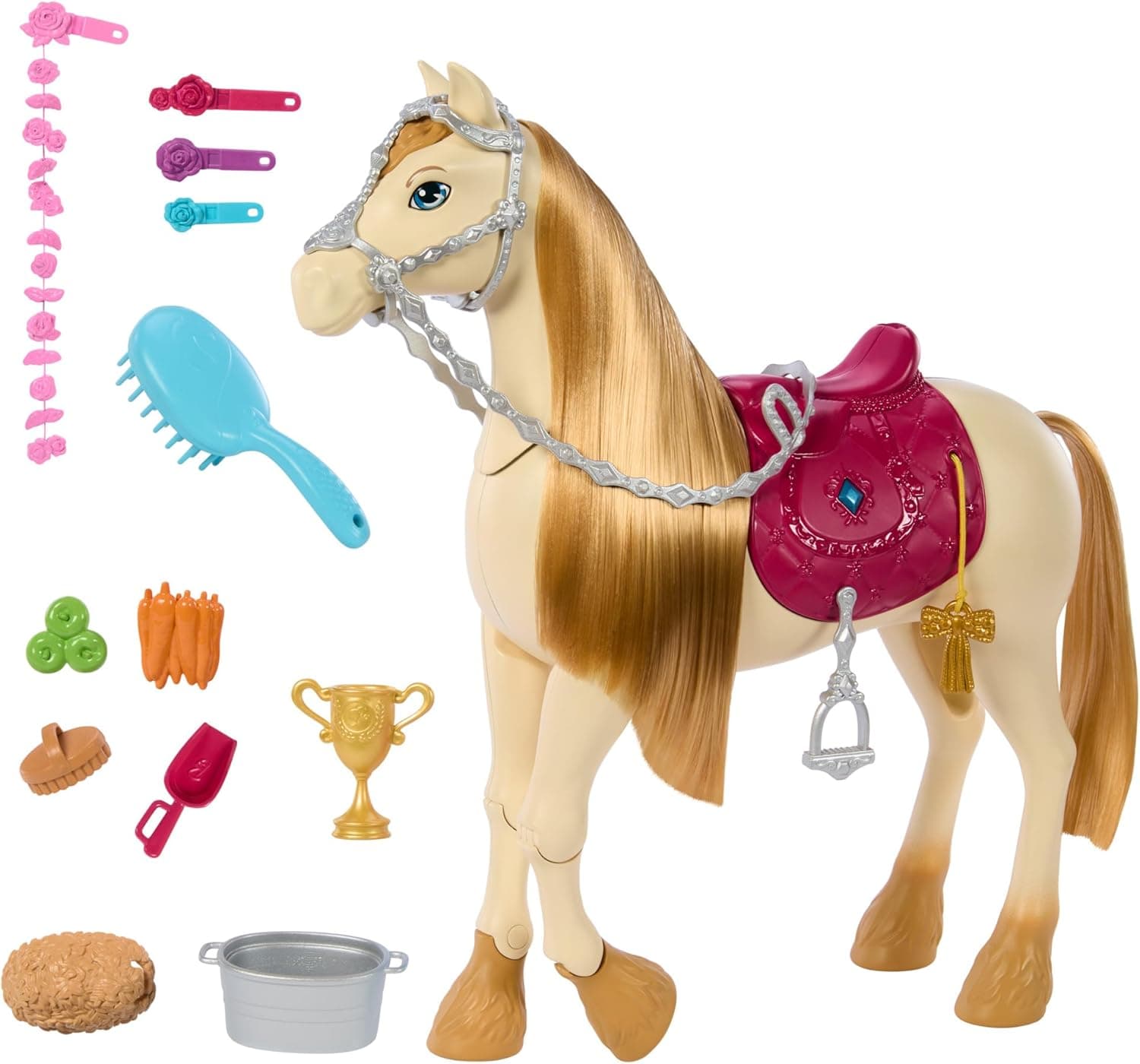 Barbie - Tornado, cavallo interattivo con luci, musica e accessori, balla e nitrisce, ispirato alla serie Netflix I misteri ricerca del cavallo scomparso, 3+ anni, HXJ42