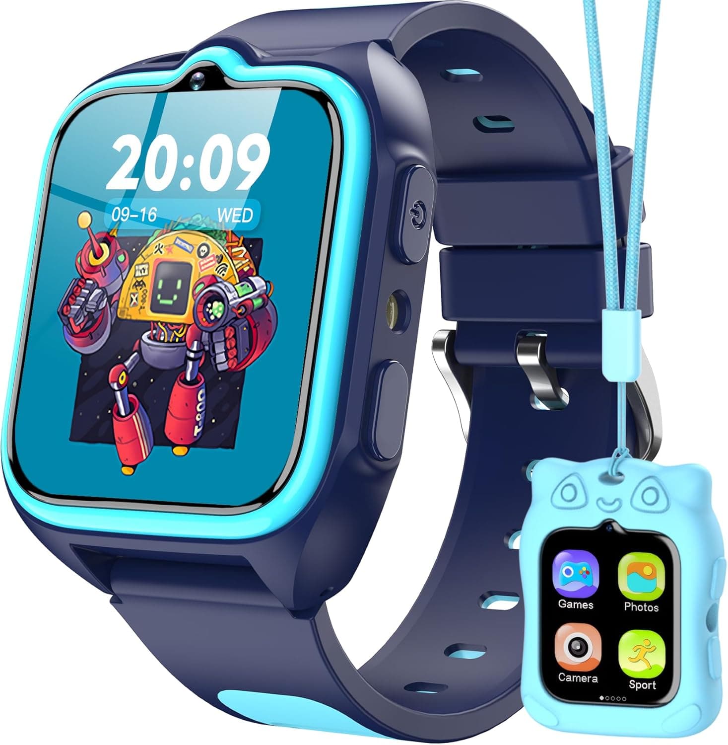 Blackview Smartwatch per Bambini, 1.75 inch TFT Smartwatch 30 Giochi, Sveglia, Fotocamera Touch HD, Video, Lettore Musicale, Contapassi, Torcia, Smartwatch per Bambini con Schermo Touch per Bambini